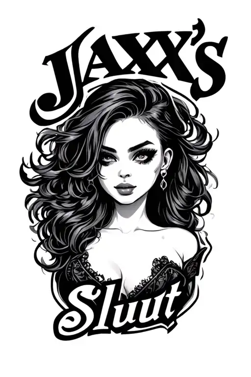 Tramp Stamp That Says Jaxx's Slut