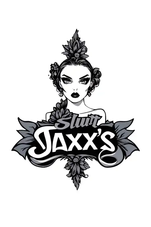 Tramp Stamp That Says Jaxx's Slut