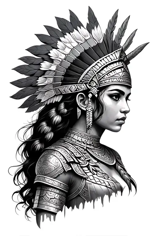 Beautiful Aztec Warrior Princess