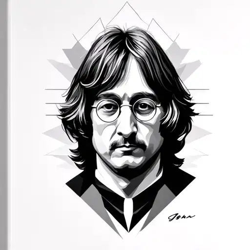 John Lennon En Geometric Form