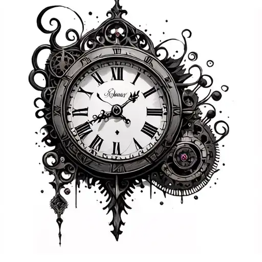 Maya Gothic Steampunk Clock