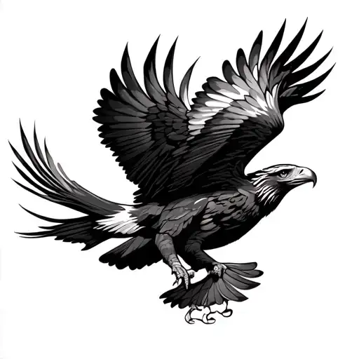 Golden Eagle Flying With Quetzal Bird Flying