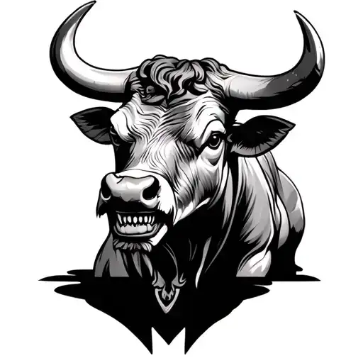 Minitour Bull With Evil Grin