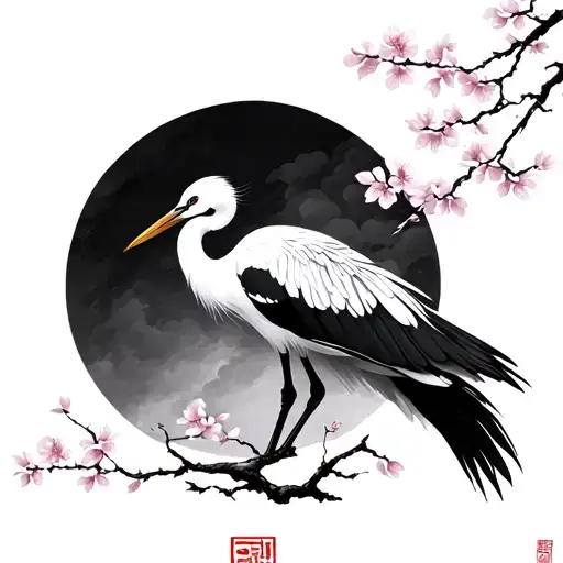 Japanese Cherry Tree Crane