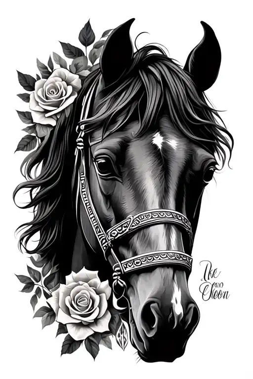 Mexican Man Horse Roses