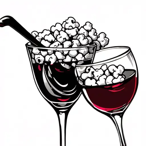 Plane Popcorn Wine Coctail Musicnote