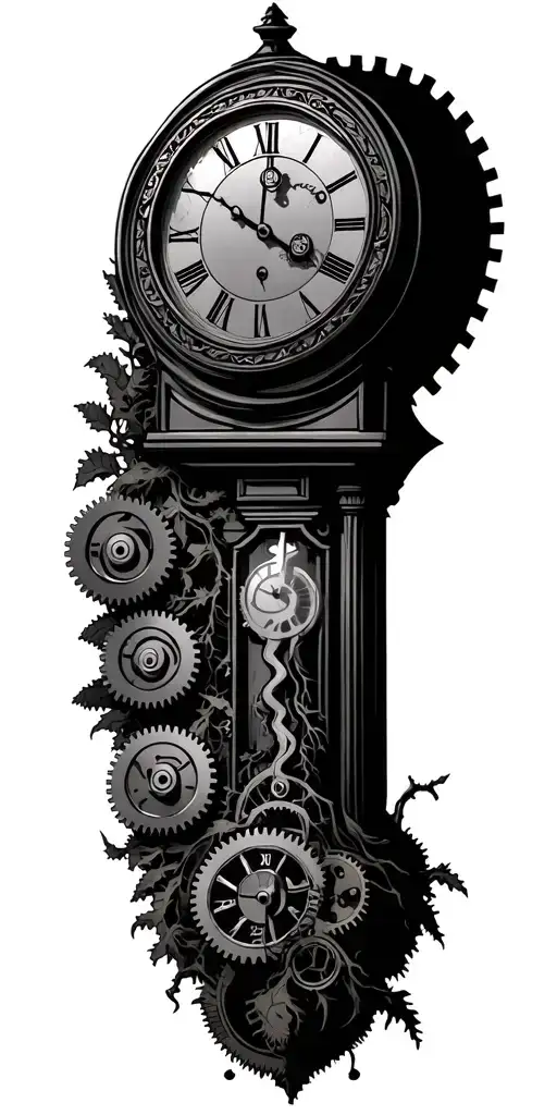 Grandfather Clock Growing Roots Extra Gears
