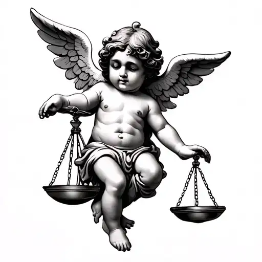 Cherub Holding Scale Balanced