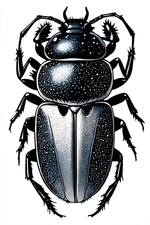 Goth Beetle With Sparkles