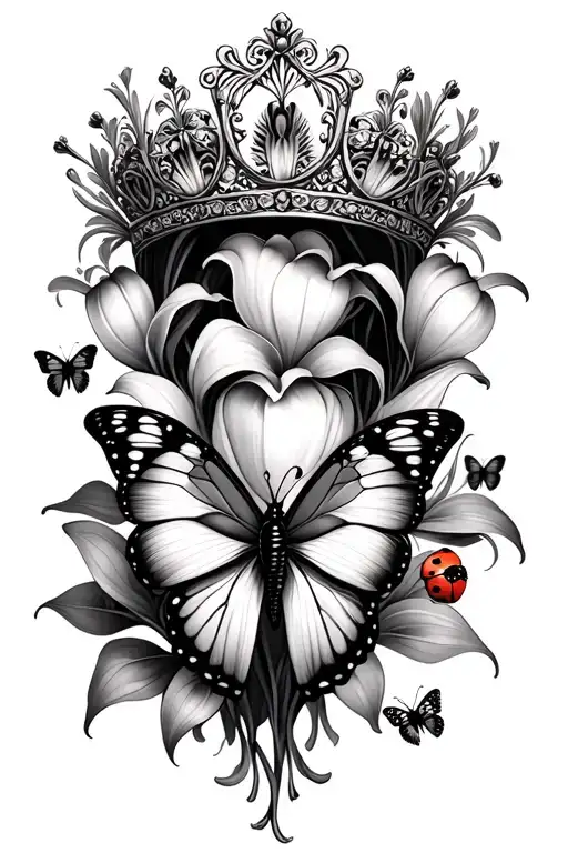 Cala Lily Butterflies Bees Ladybirds Tiara