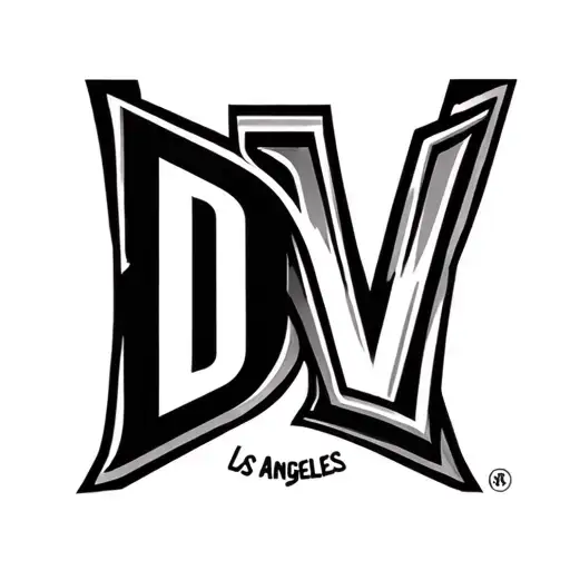 Los Angeles Logo But Instead Dv Initials