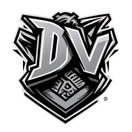 Bold Interlocking Sports Team Letters Dv