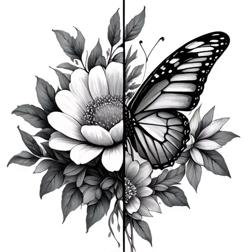 Half Butterfly Half Flower Bouquet