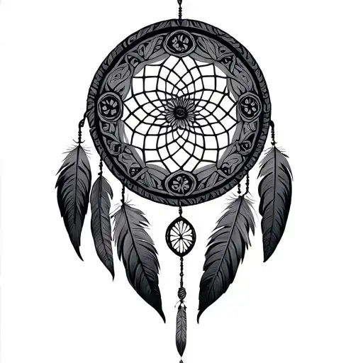 Dreamcatcher With Complex Wide Design