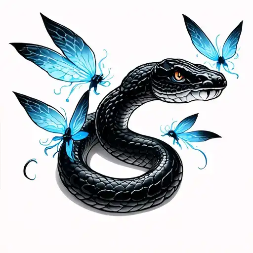 Black Snake Blue Fireflies