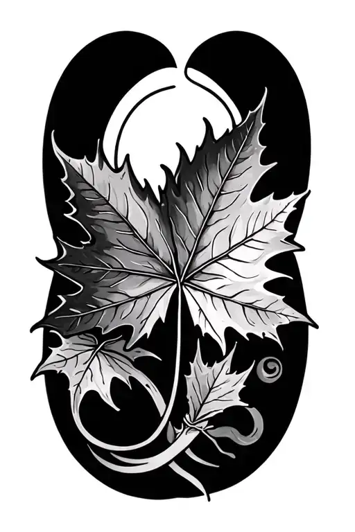 Cletic Maple Leaf Intertwined