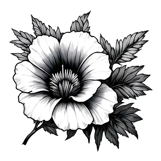 Morning Glory And Aster