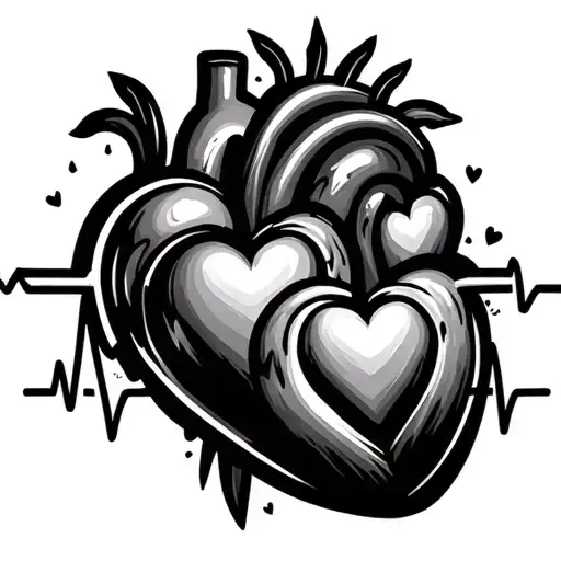 Heartbeat With 3 Hearts