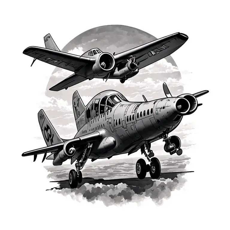 Compaas And Airplane