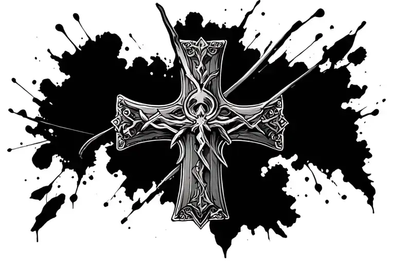 Sonder Work Tattoo With Cross