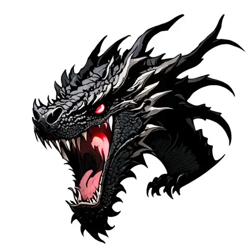 Gimli Fighting Red Eyes Black Dragon