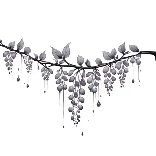 Bleeding Wisteria Flowers