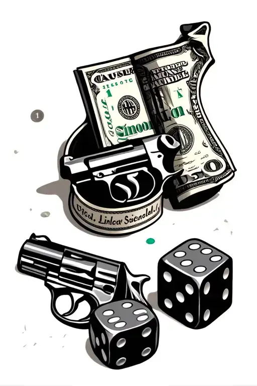 Lincoln Money Gun And Dice
