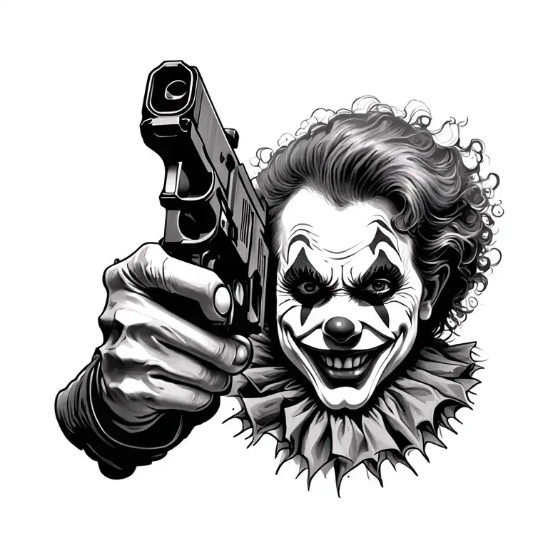 Clown With Gun