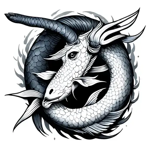 Simbol Pisces And Capricorn