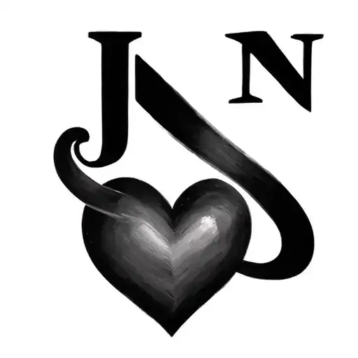 Heart With Infinity 3 Letters J N J