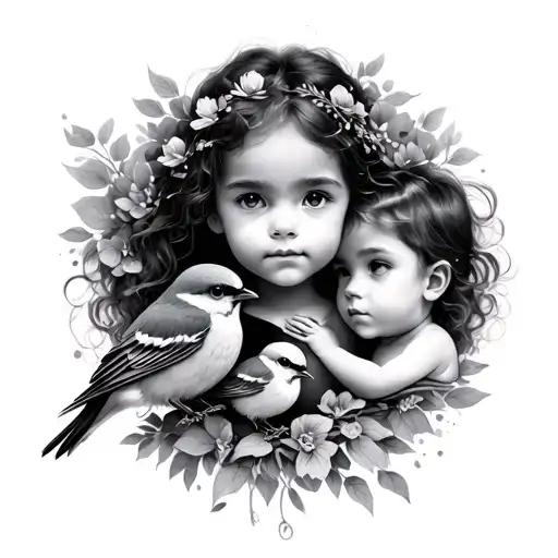 Infinite With Three Little Birds Daughter And A Little Bird Boy