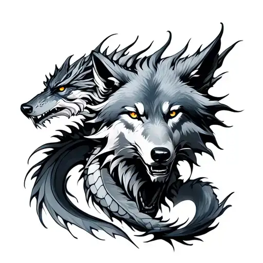 Wolf And Dragon Surrounded