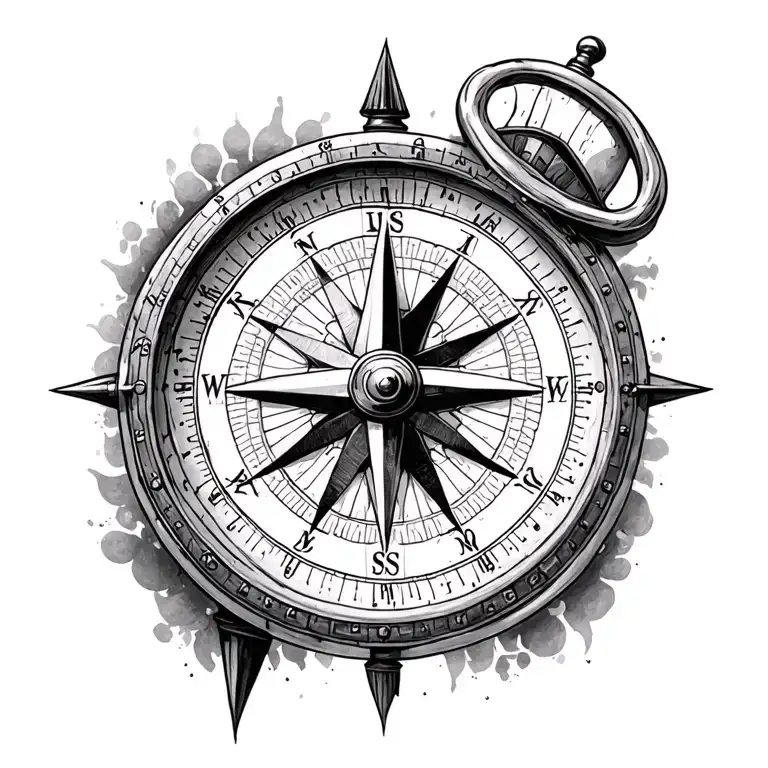 Compass With Clock