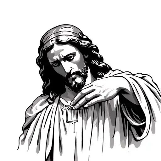 Jesus Christ Holding A Hand