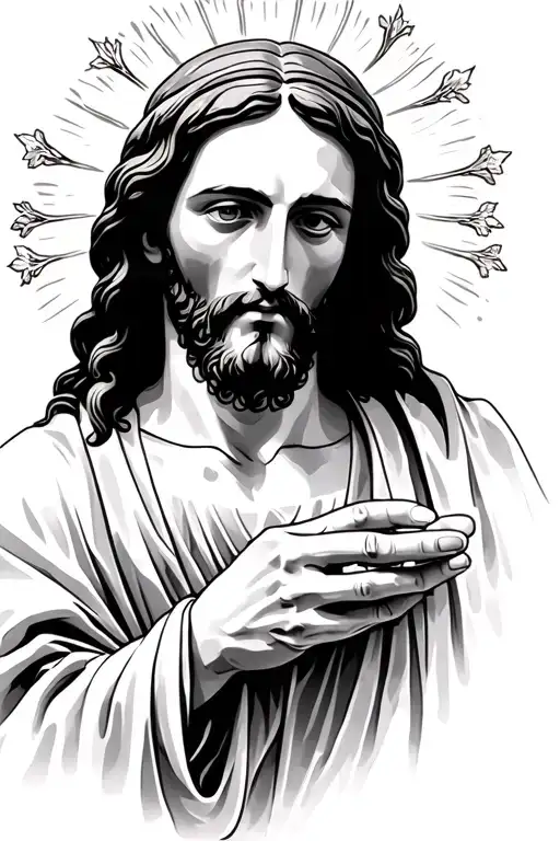 Jesus Christ Holding A Hand