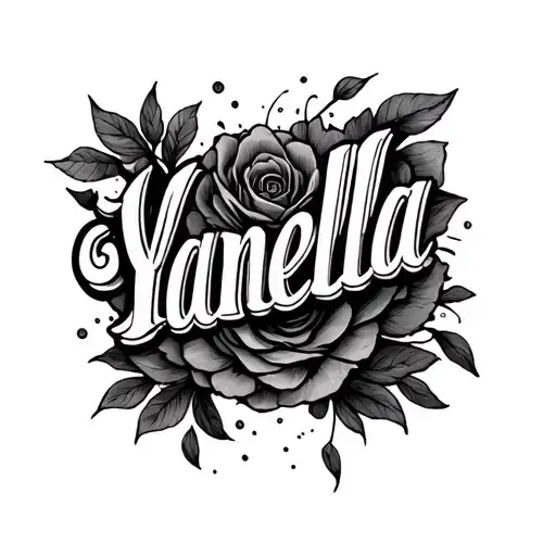 Create A Tattoo With The Name Of Yanella With Details On The Forearm
