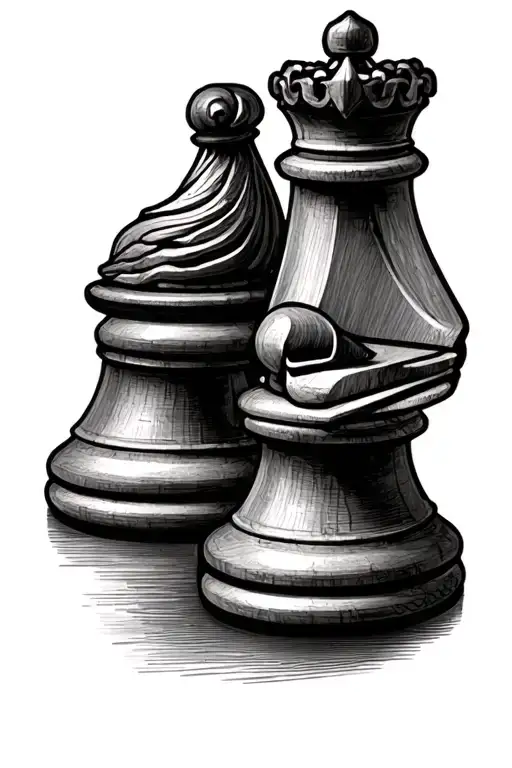 Chess Pieces King And Queen Chess Piece