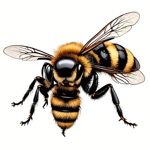 Honey Bee With Honey Pot