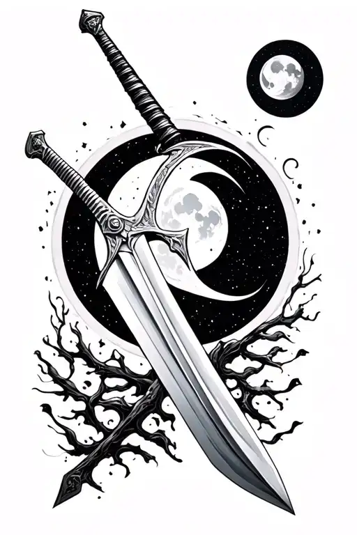 Sword And A Moon Phases