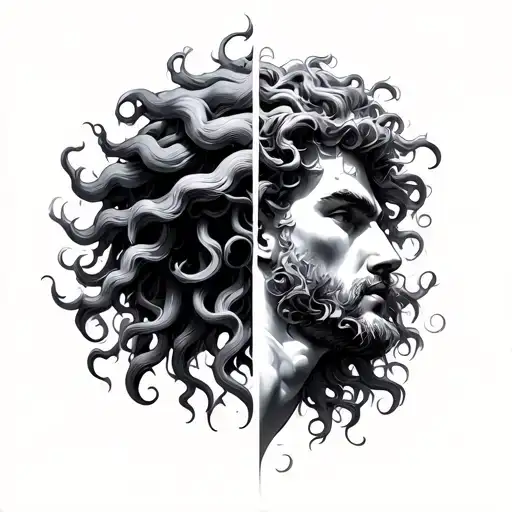 Half Medusa Half Man