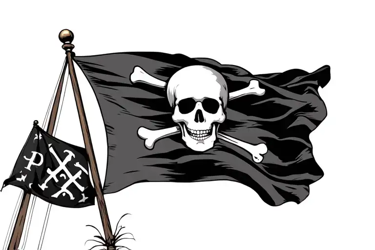 Jolly Roger Flag Of Daughter's Photo Snapshot