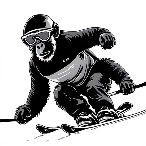 Skiing Monkey Val Thorens