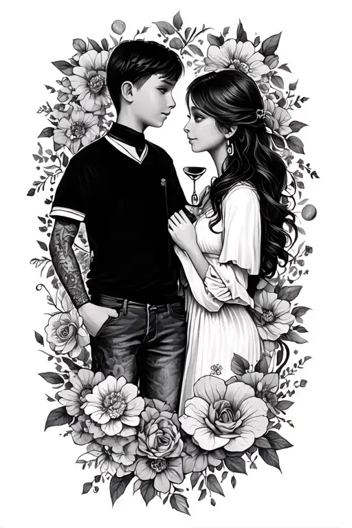 Girl And Boy Holding With Date