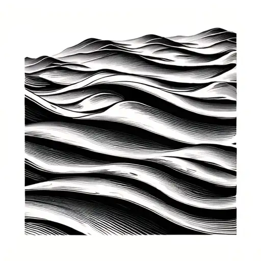 Patterns Of Waves In The Sand
