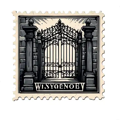 Postage Stamp With Gate