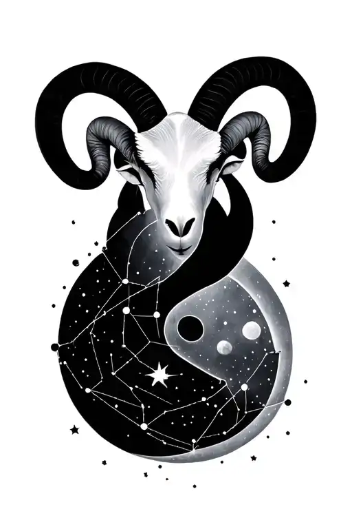 Sun Moon Aries Cancer Constellation Intertwined