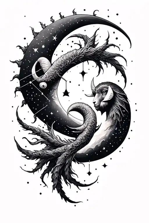 Sun Moon Aries Cancer Constellation Intertwined