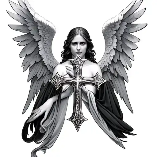 Angel With Templar Cross