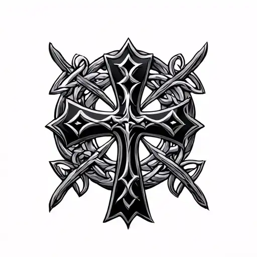 Celtic Cross Crest Incorporating Elements