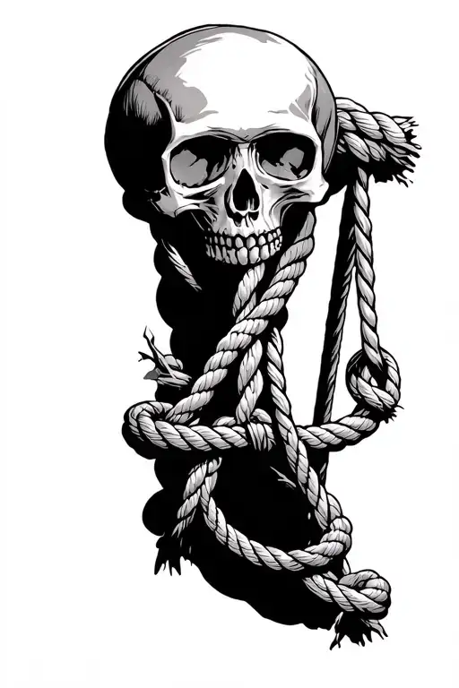 Skull On The Gallows Rope